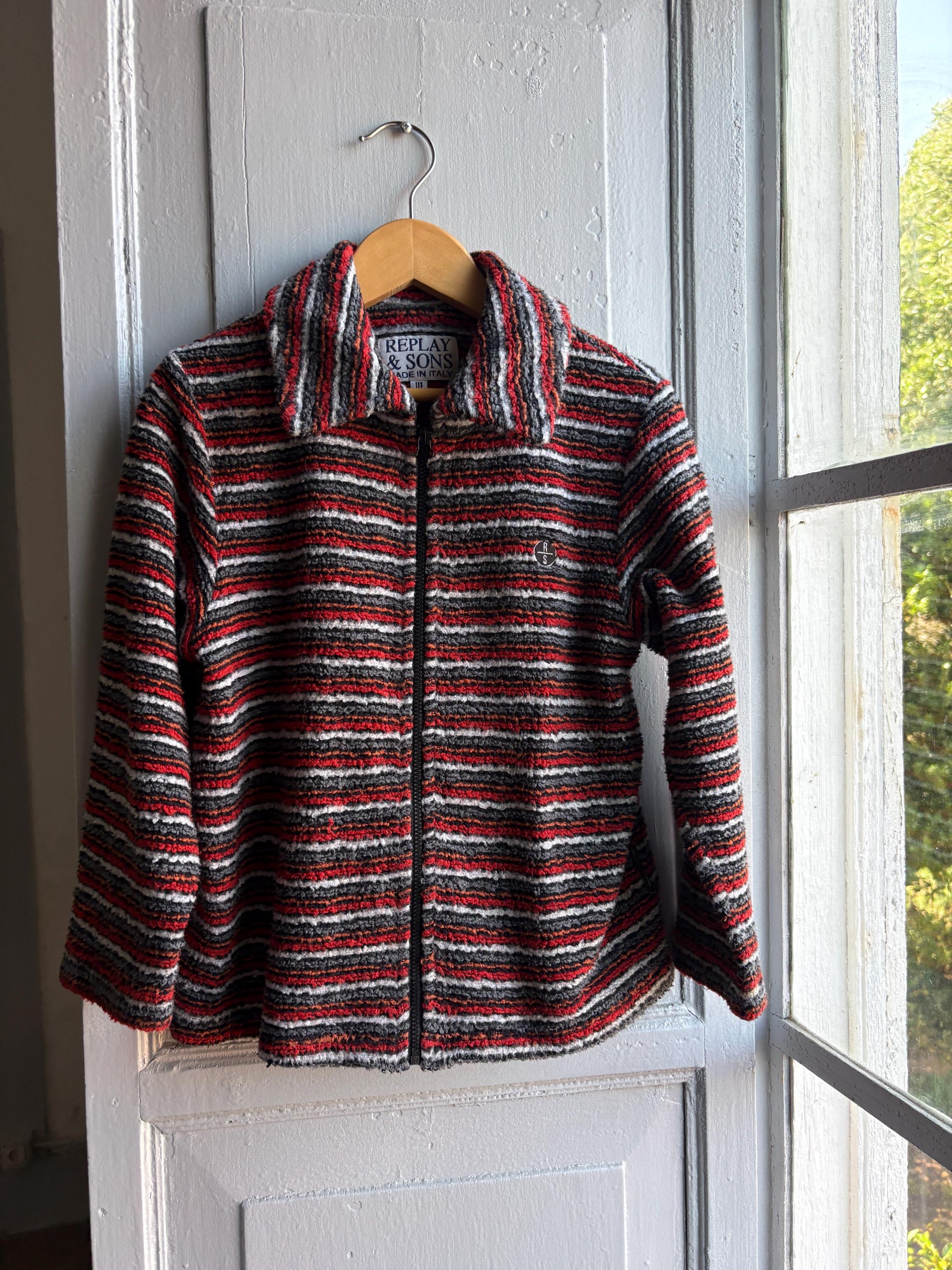 Vintage Striped Fleece Jacket for Kids — additional view 5