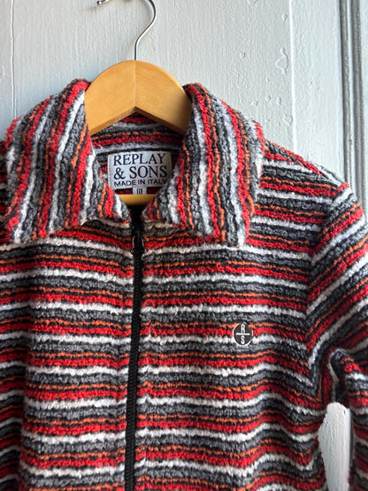 Vintage Striped Fleece Jacket for Kids — additional view 7