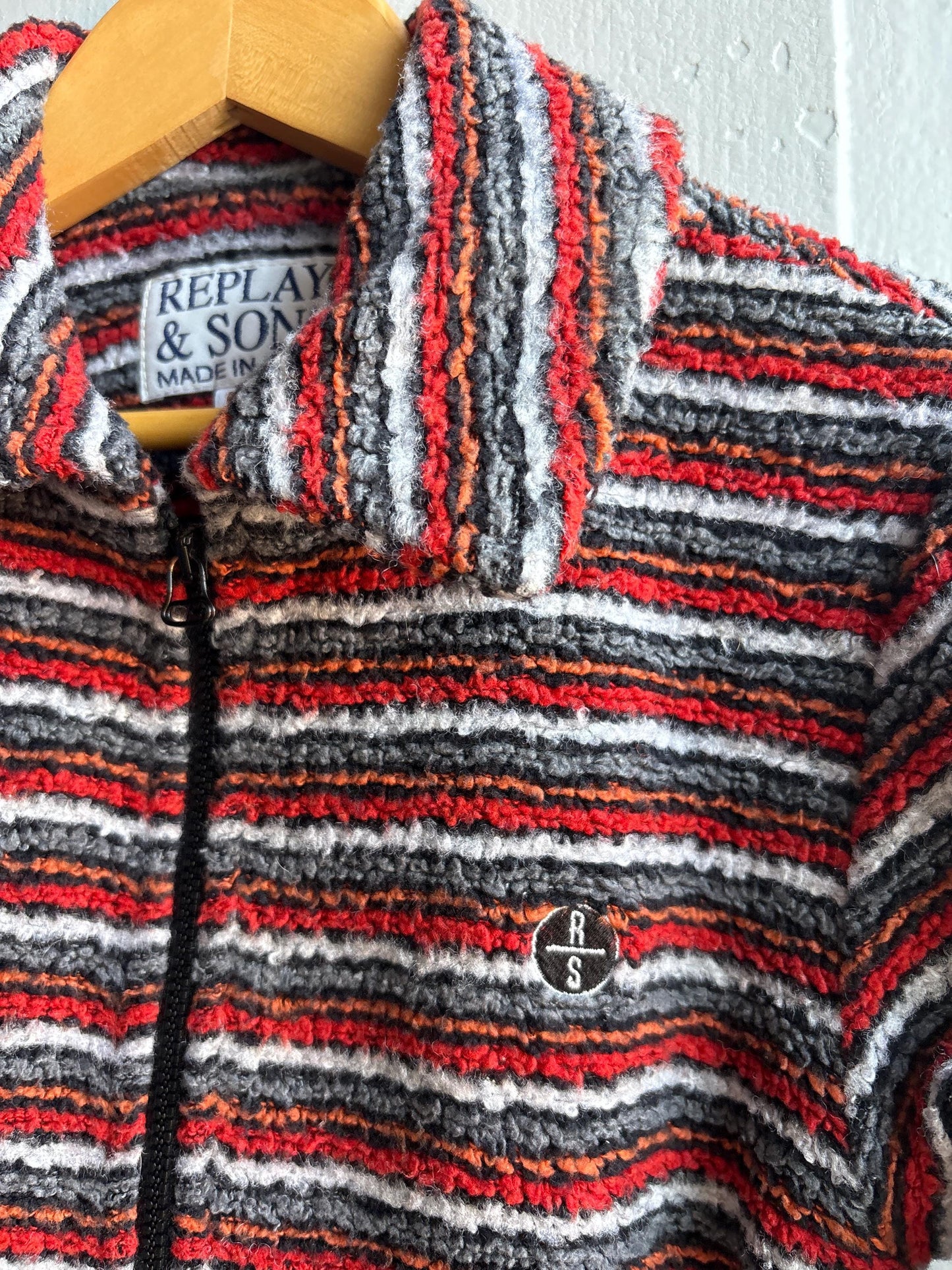 Vintage Striped Fleece Jacket for Kids — additional view 8