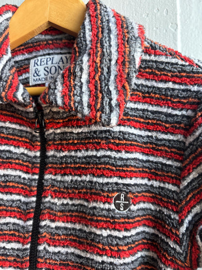 Vintage Striped Fleece Jacket for Kids — additional view 8