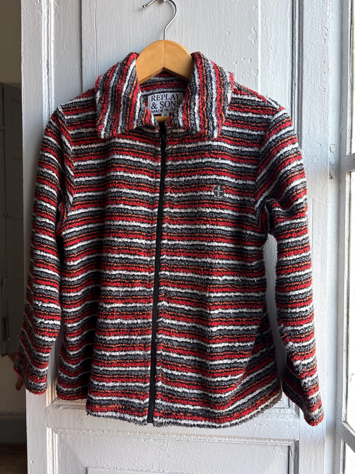 Vintage Striped Fleece Jacket for Kids — additional view 9