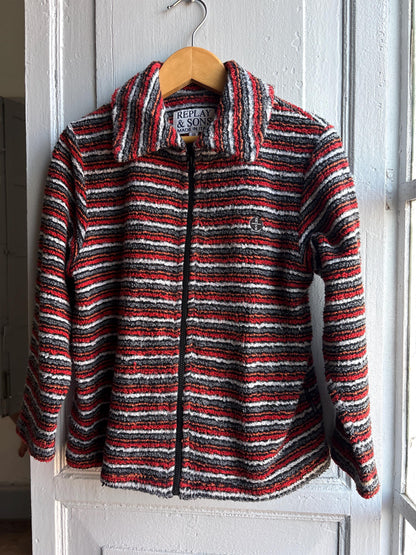Vintage Striped Fleece Jacket for Kids — additional view 9