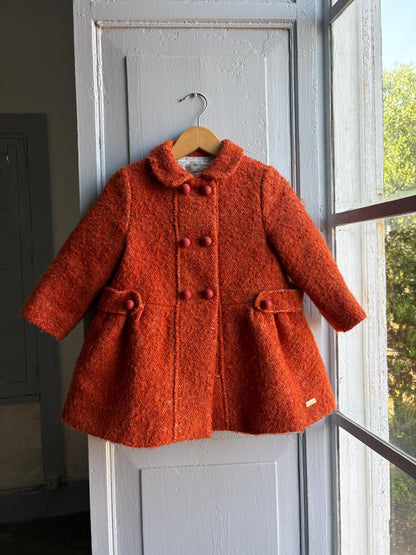 Orange Wool Blend Toddler Coat — additional view 9