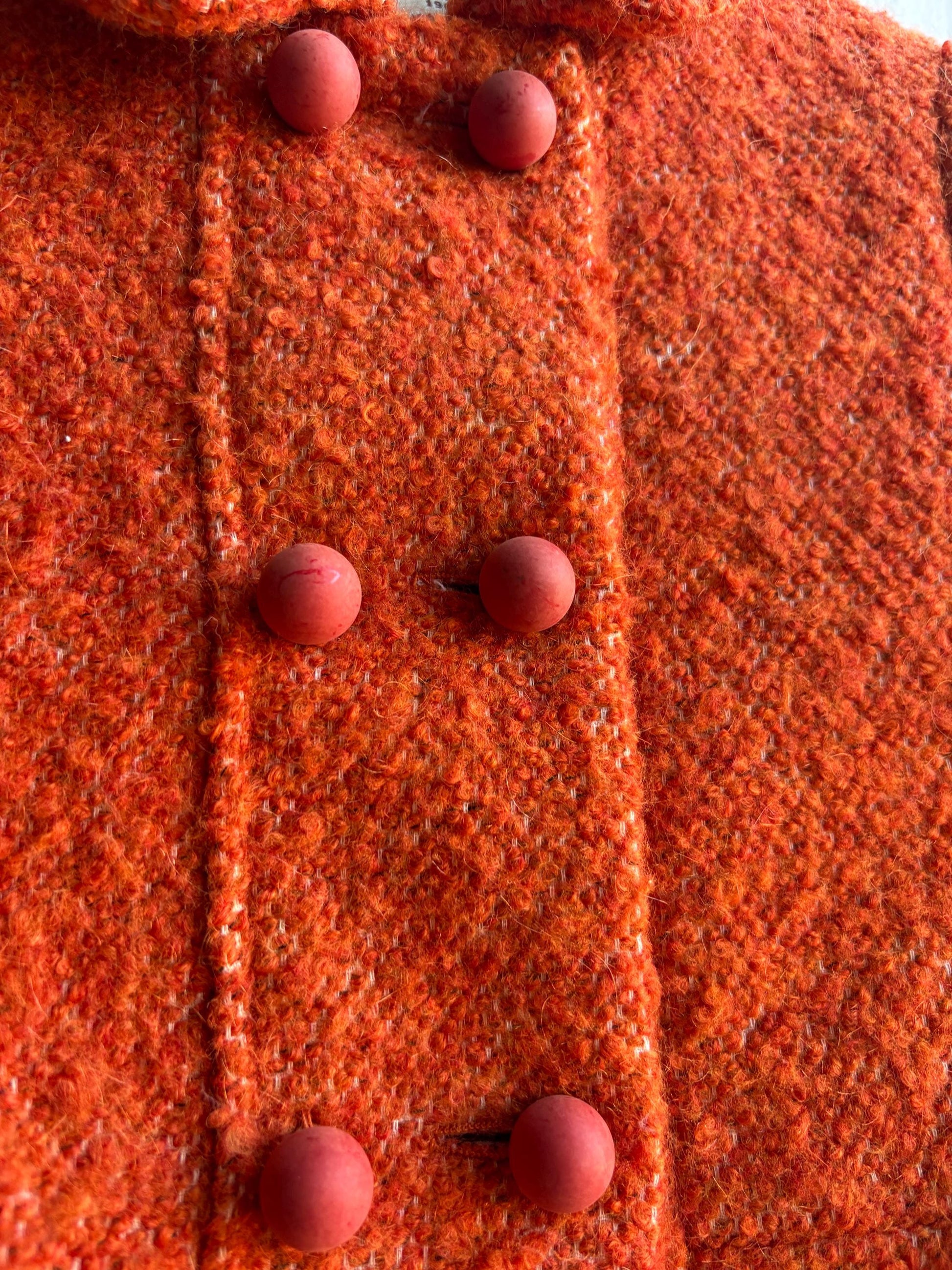 Orange Wool Blend Toddler Coat — additional view 13