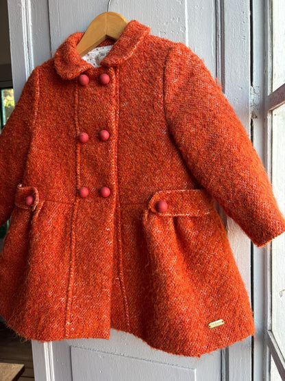 Orange Wool Blend Toddler Coat — additional view 14