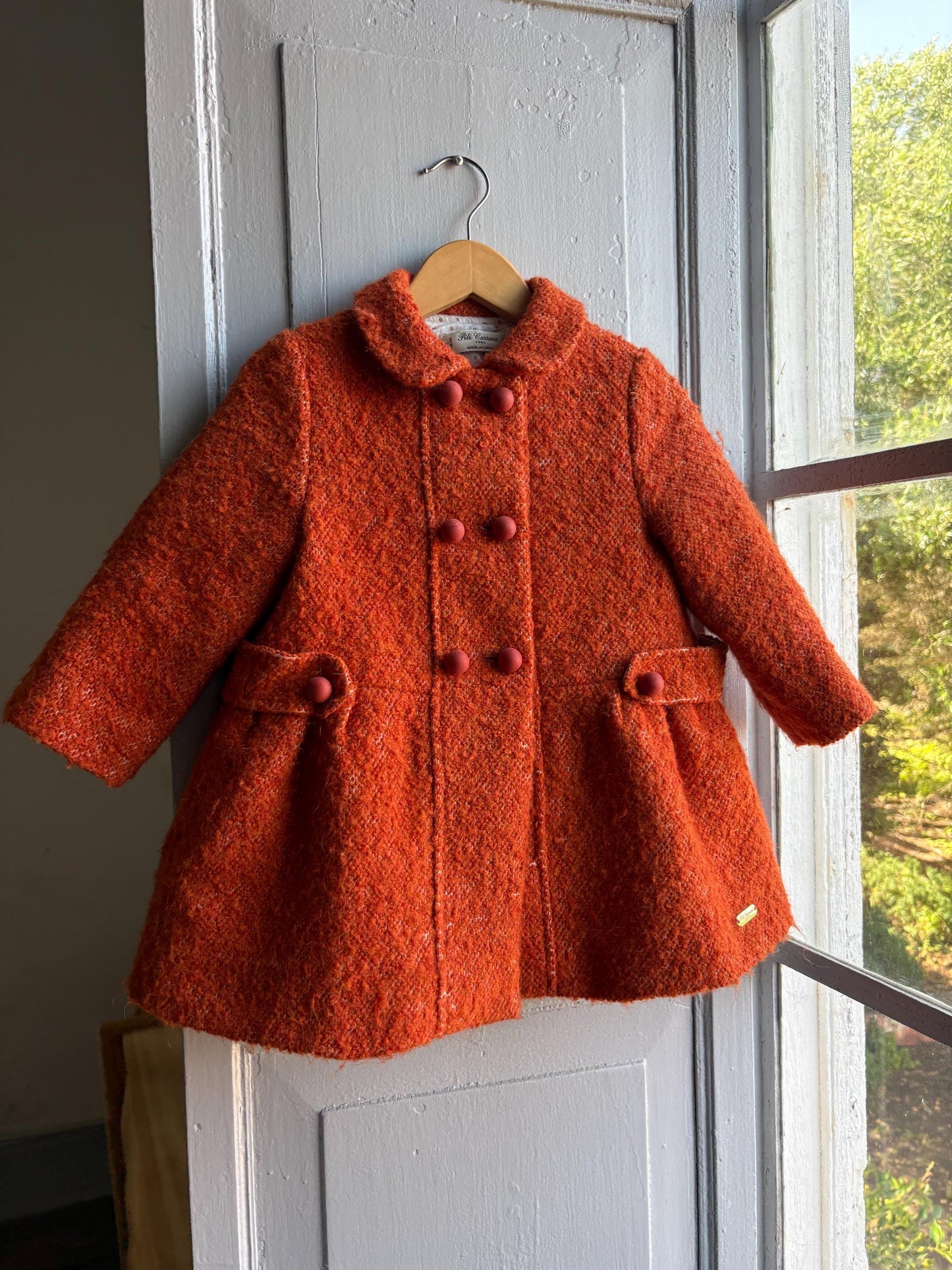 Orange Wool Blend Toddler Coat — additional view 16