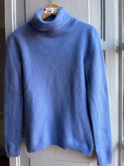 Vintage Blue Cashmere Turtleneck Jumper — additional view 11