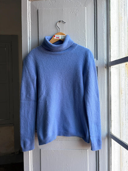 Vintage Blue Cashmere Turtleneck Jumper — additional view 12