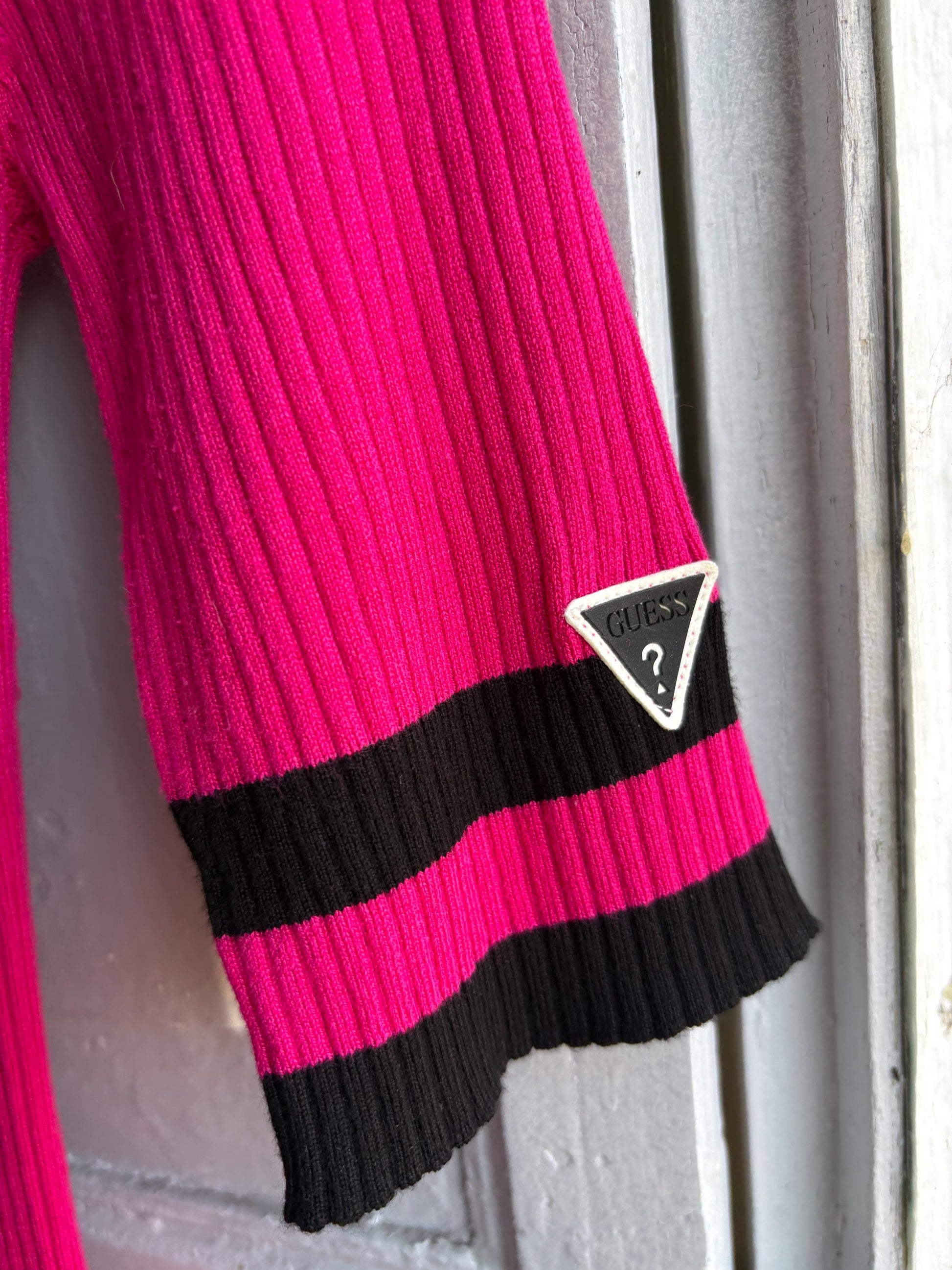 Hot Pink Ribbed Midi Dress — additional view 11
