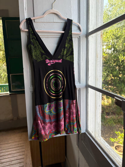 Boho Mini Dress in Colourful Cotton — additional view 7