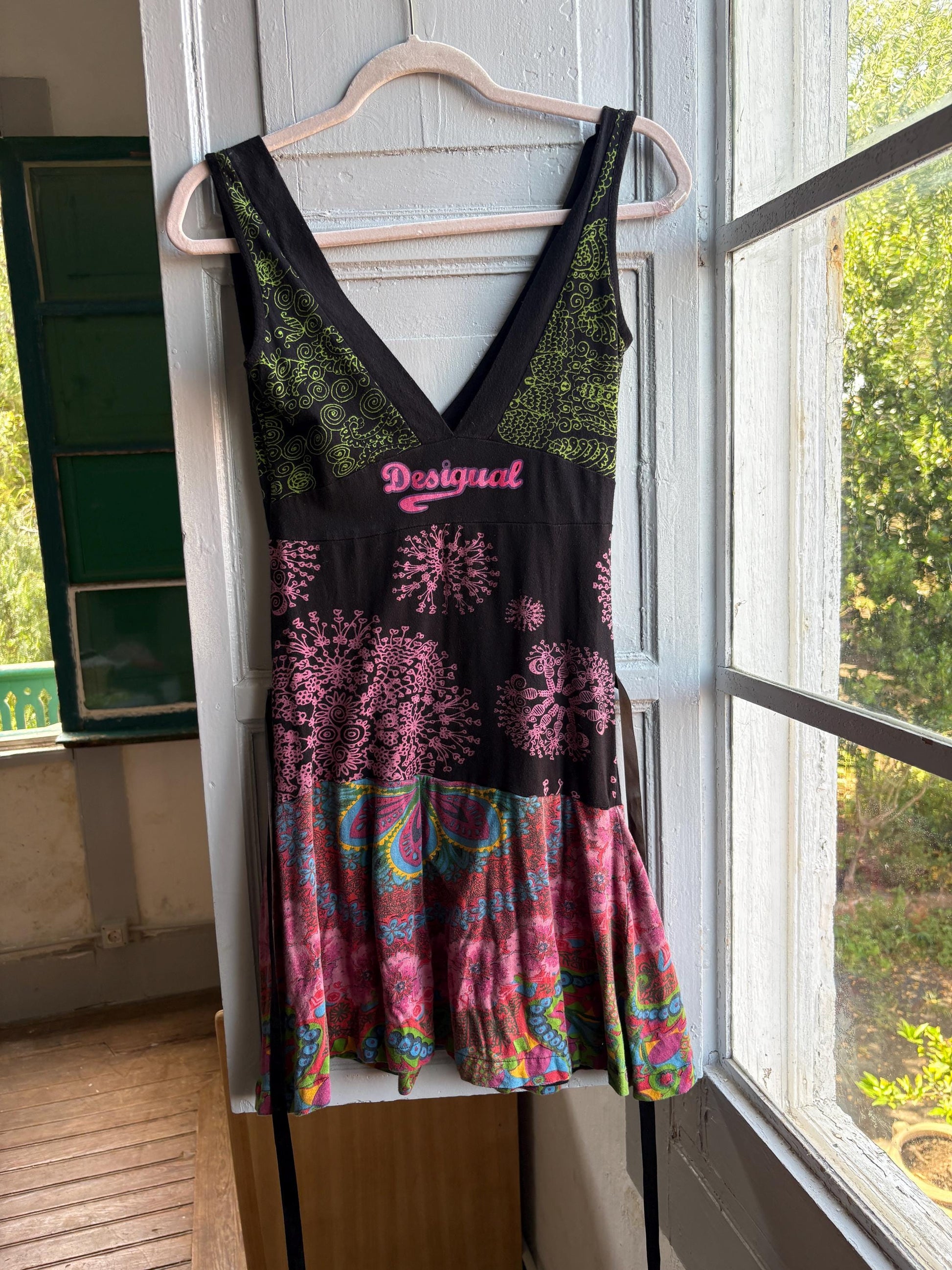 Boho Mini Dress in Colourful Cotton — additional view 9