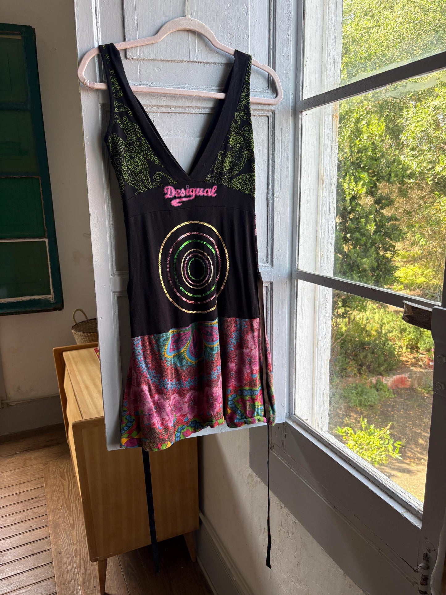 Boho Mini Dress in Colourful Cotton — additional view 10