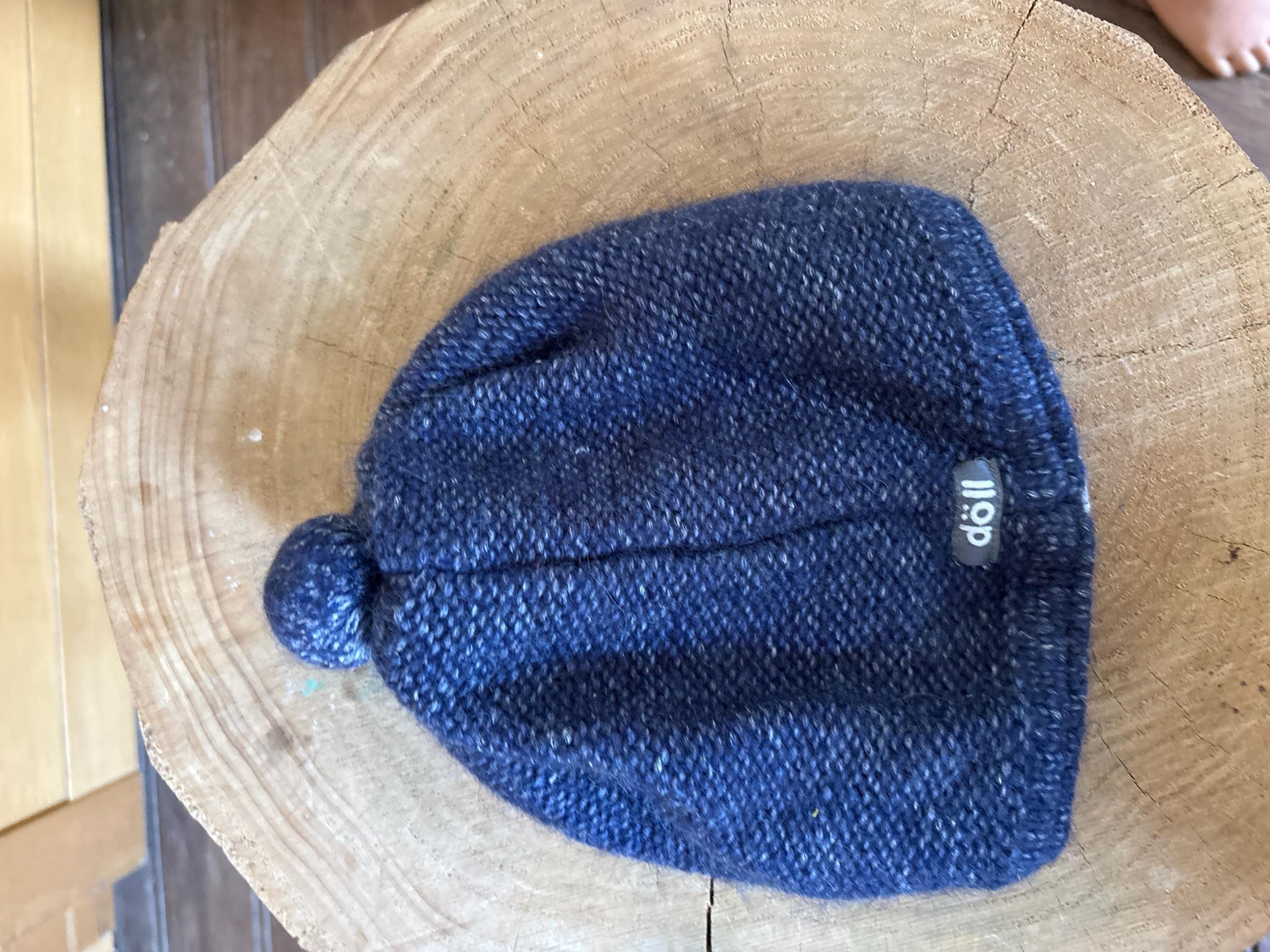 Wool Alpaca Blue Kids Beanie — additional view 8