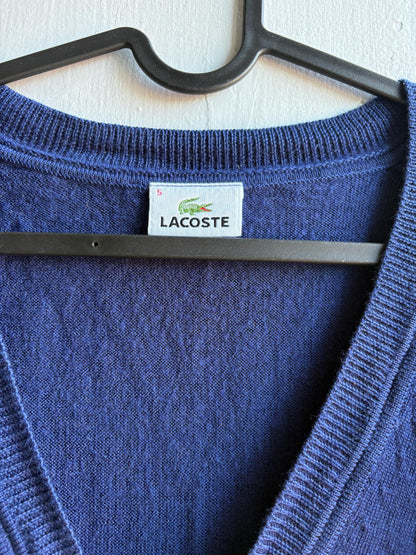 Lacoste Virgin Wool Cardigan in Navy — additional view 9