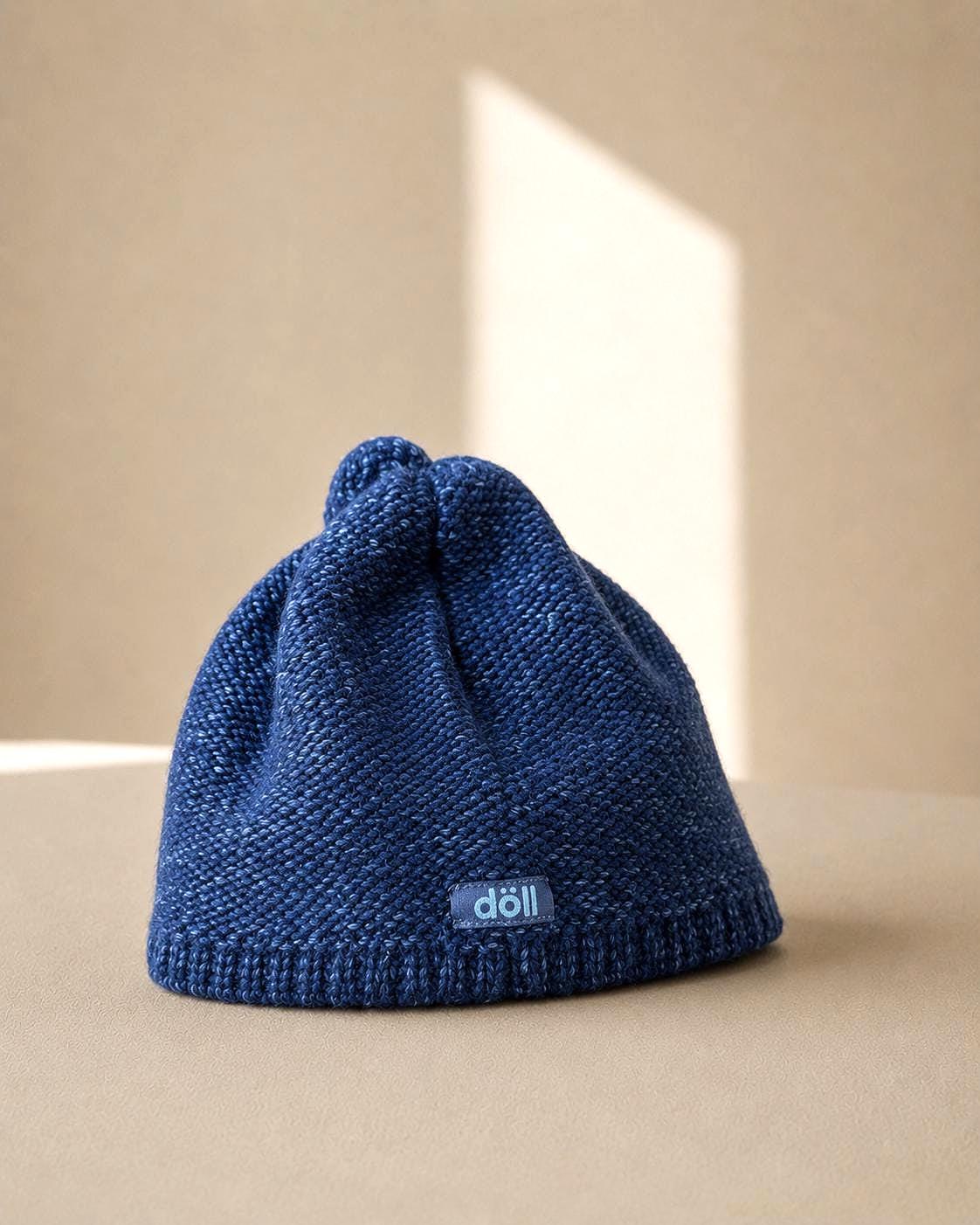 Wool Alpaca Blue Kids Beanie