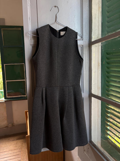 Pedro Del Hierro Grey Sleeveless Winter Dress — detail