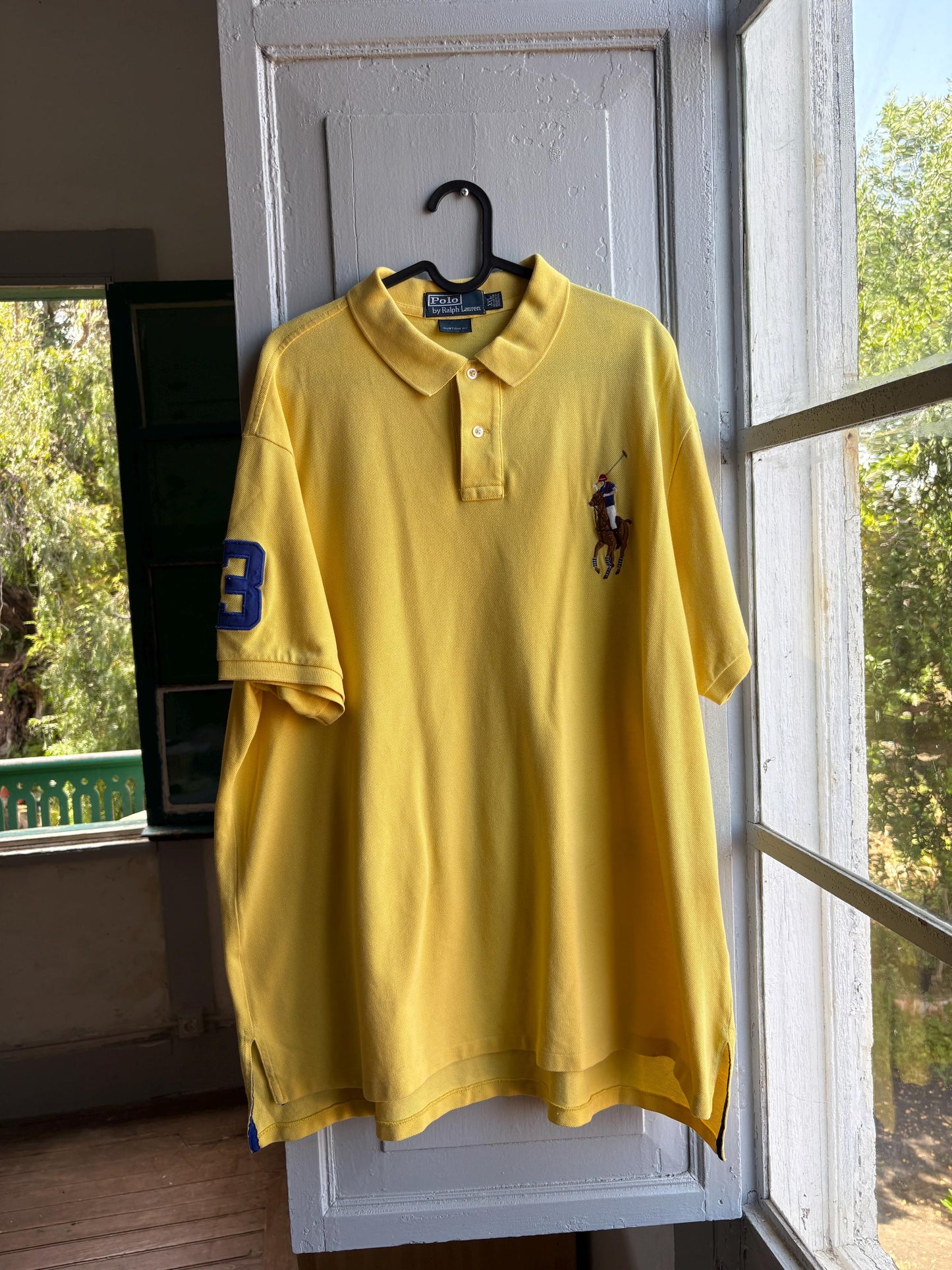 Ralph Lauren Big Pony Polo Shirt in Yellow — detail
