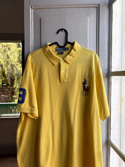 Ralph Lauren Big Pony Polo Shirt in Yellow — back view