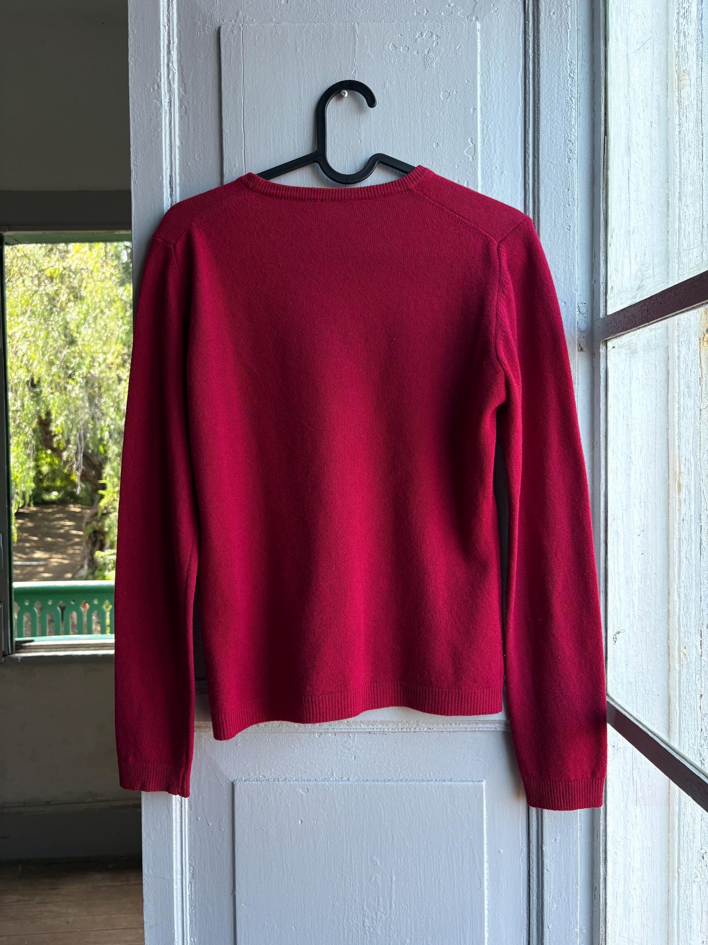 100% Wool Pink Fuchsia Knit Sweater — additional view 8