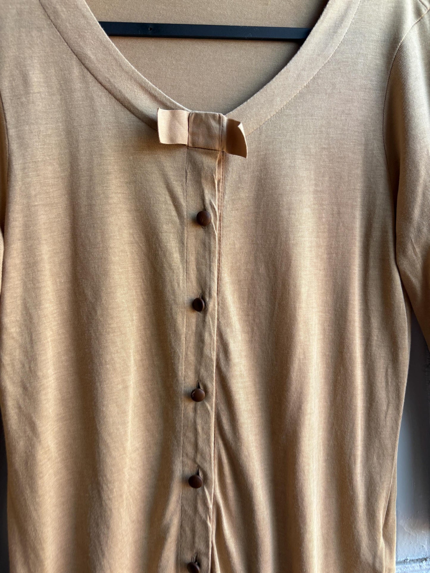 Luxe Beige Lyocell Cotton Summer Cardigan — additional view 12