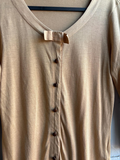 Luxe Beige Lyocell Cotton Summer Cardigan — additional view 12