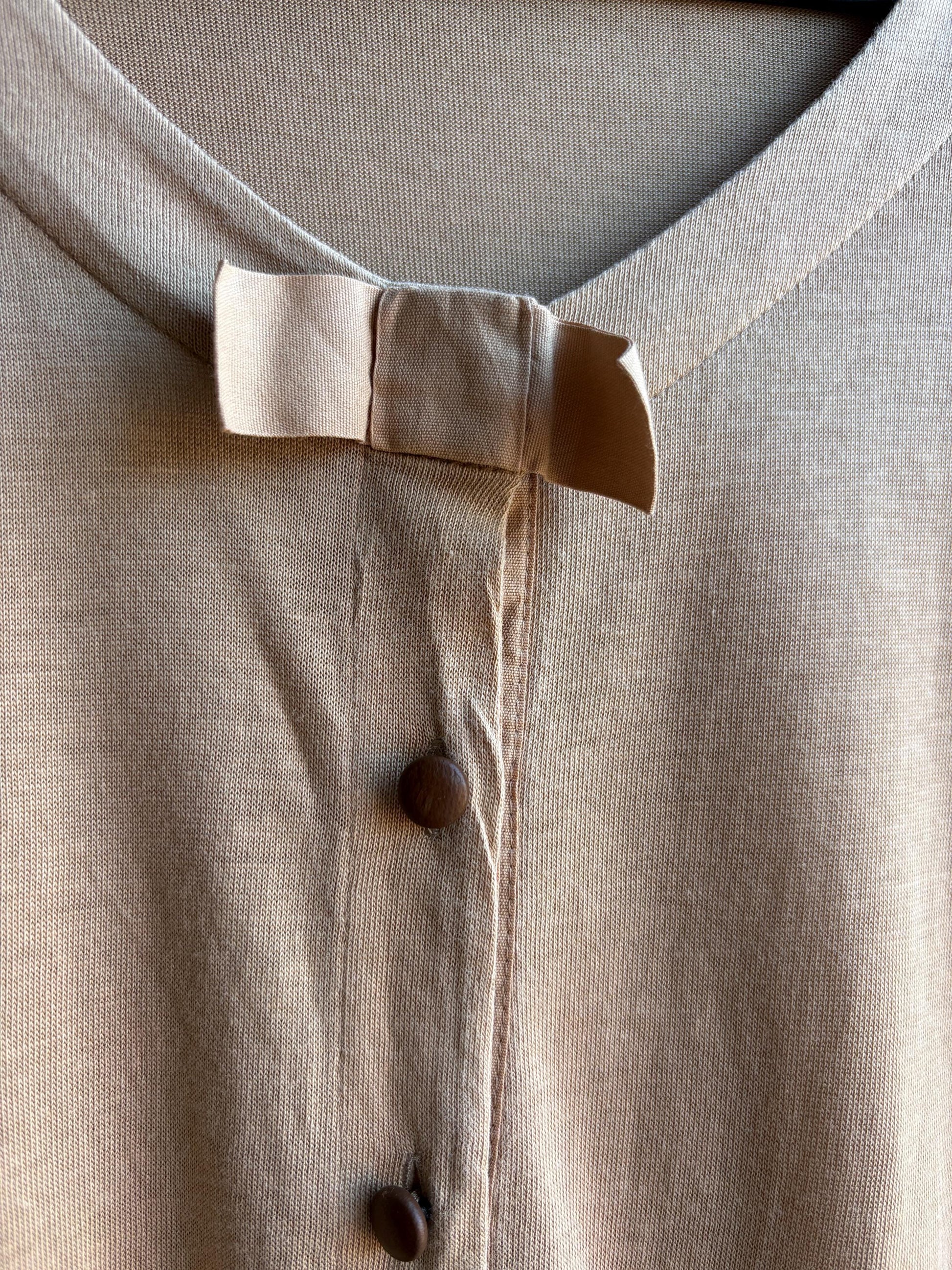 Luxe Beige Lyocell Cotton Summer Cardigan — additional view 13