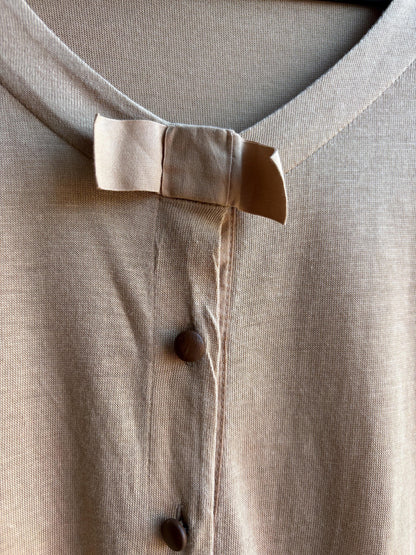 Luxe Beige Lyocell Cotton Summer Cardigan — additional view 13