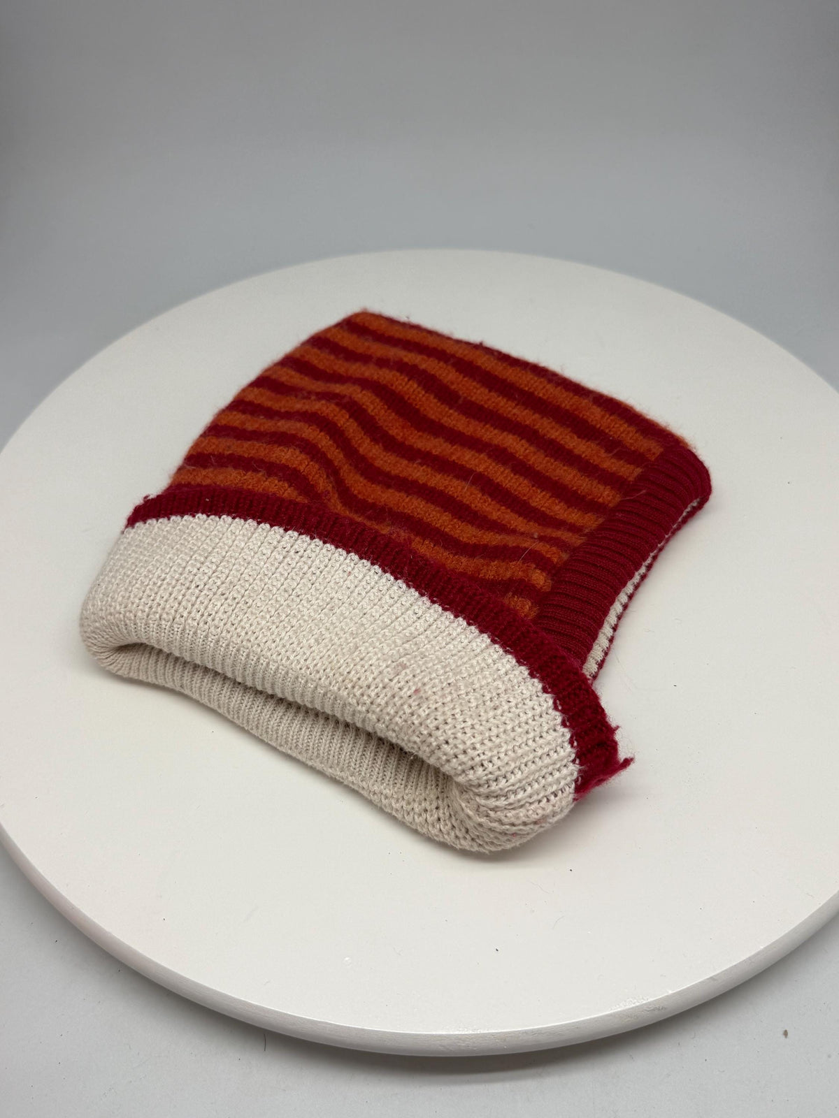 Red Wool Balaclava, Kids Merino Cotton Lined Winter Hood, Germany