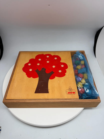 Vintage Montessori Counting Tree Puzzle Set, Wooden Homeschool Math Toy, Waldorf Preschool Learning Game, JOC-DI Educational Toy