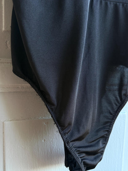 Boohoo Black Cut-Out Bodysuit Y2K Clubwear