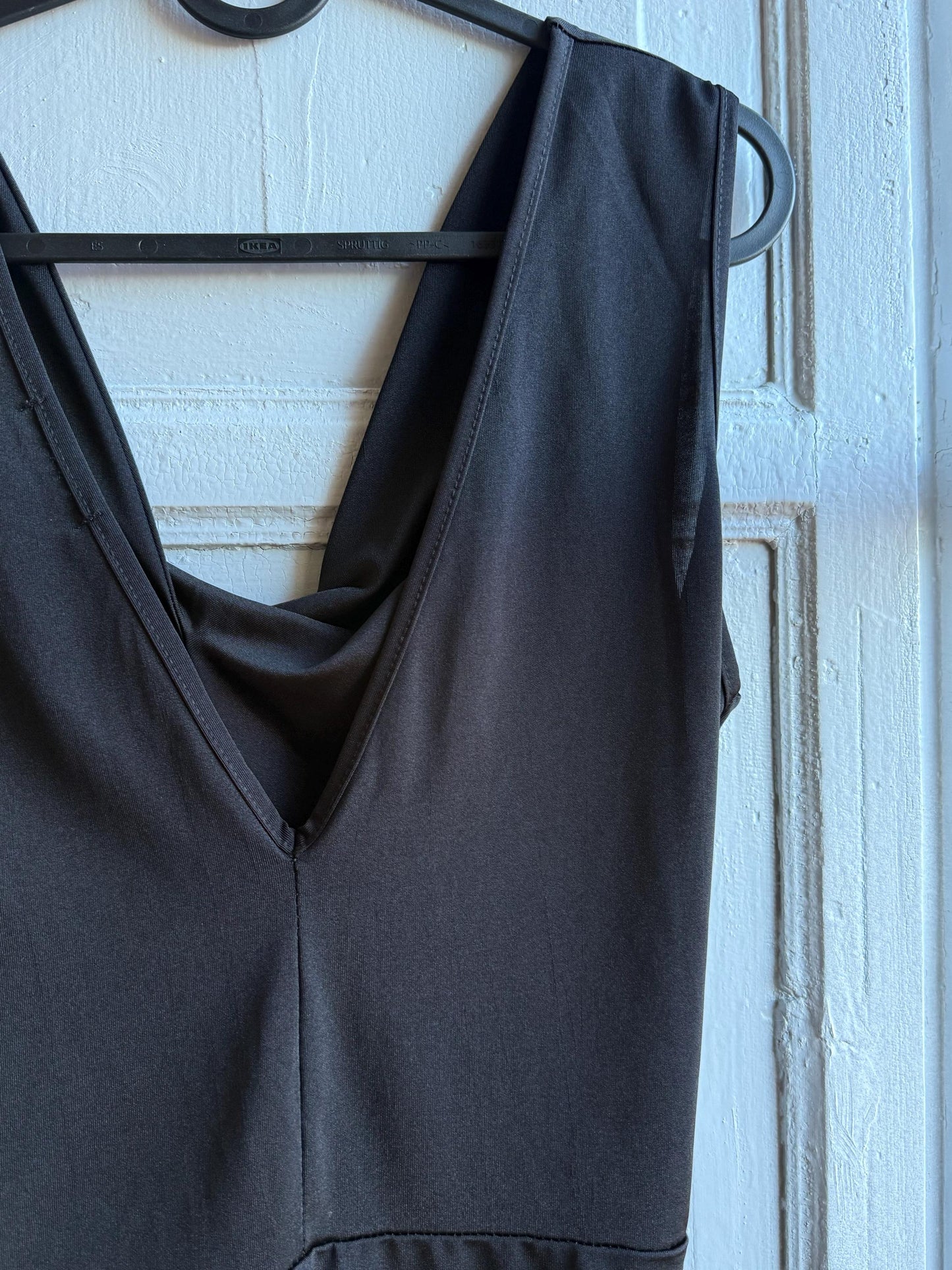 Boohoo Black Cut-Out Bodysuit Y2K Clubwear
