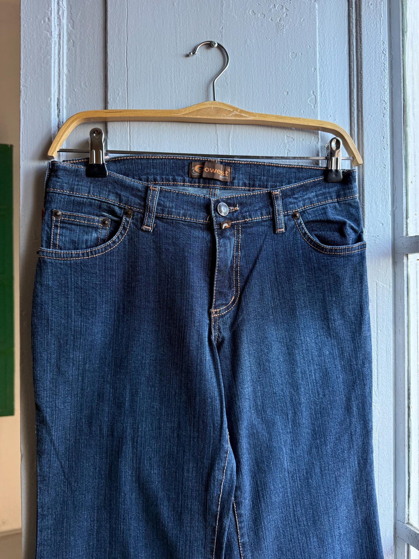 Vintage Spanish Flare Jeans, Women Deadstock Bell Bottom Jeans, Y2K 70s Wide Leg Denim Made In Spain, Boho Festival wear