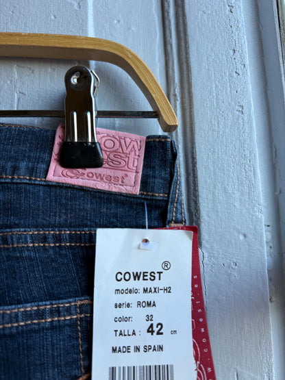 Vintage Spanish Flare Jeans, Women Deadstock Bell Bottom Jeans, Y2K 70s Wide Leg Denim Made In Spain, Boho Festival wear