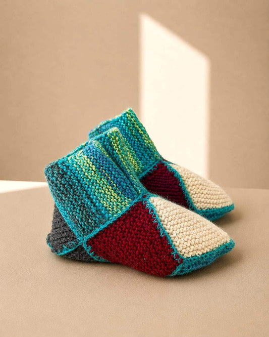 Hand Knitted Wool Slipper Socks