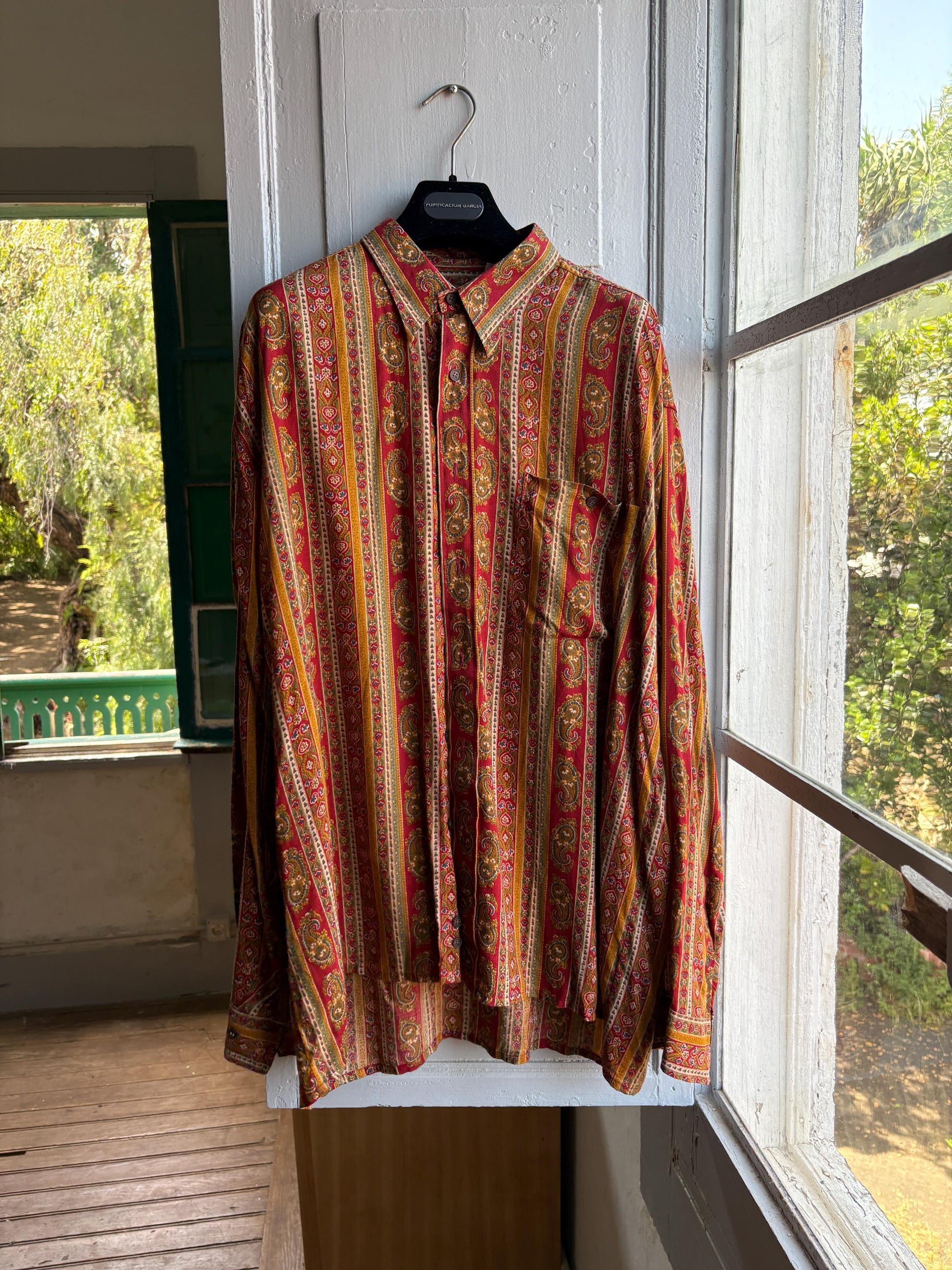 Vintage Baroque Print Button Down Shirt — additional view 12