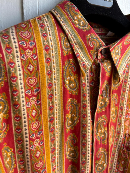 Vintage Baroque Print Button Down Shirt — additional view 6