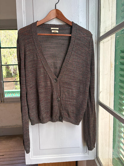 Sparkly Italian Yarn Cardigan — detail