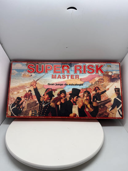 Vintage 1986 Parker Brothers Super Risk Master Board Game Spanish