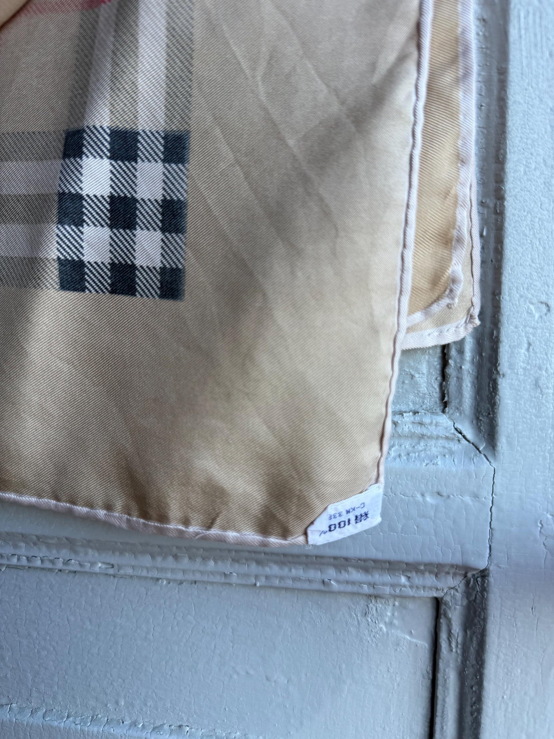 Vintage Burberrys Nova Check Cotton Scarf — additional view 10