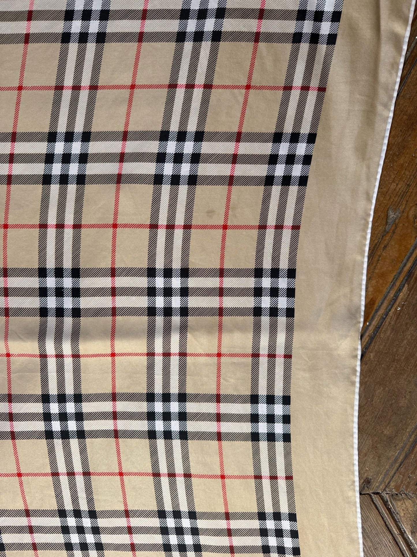 Vintage Burberrys Nova Check Cotton Scarf — additional view 5
