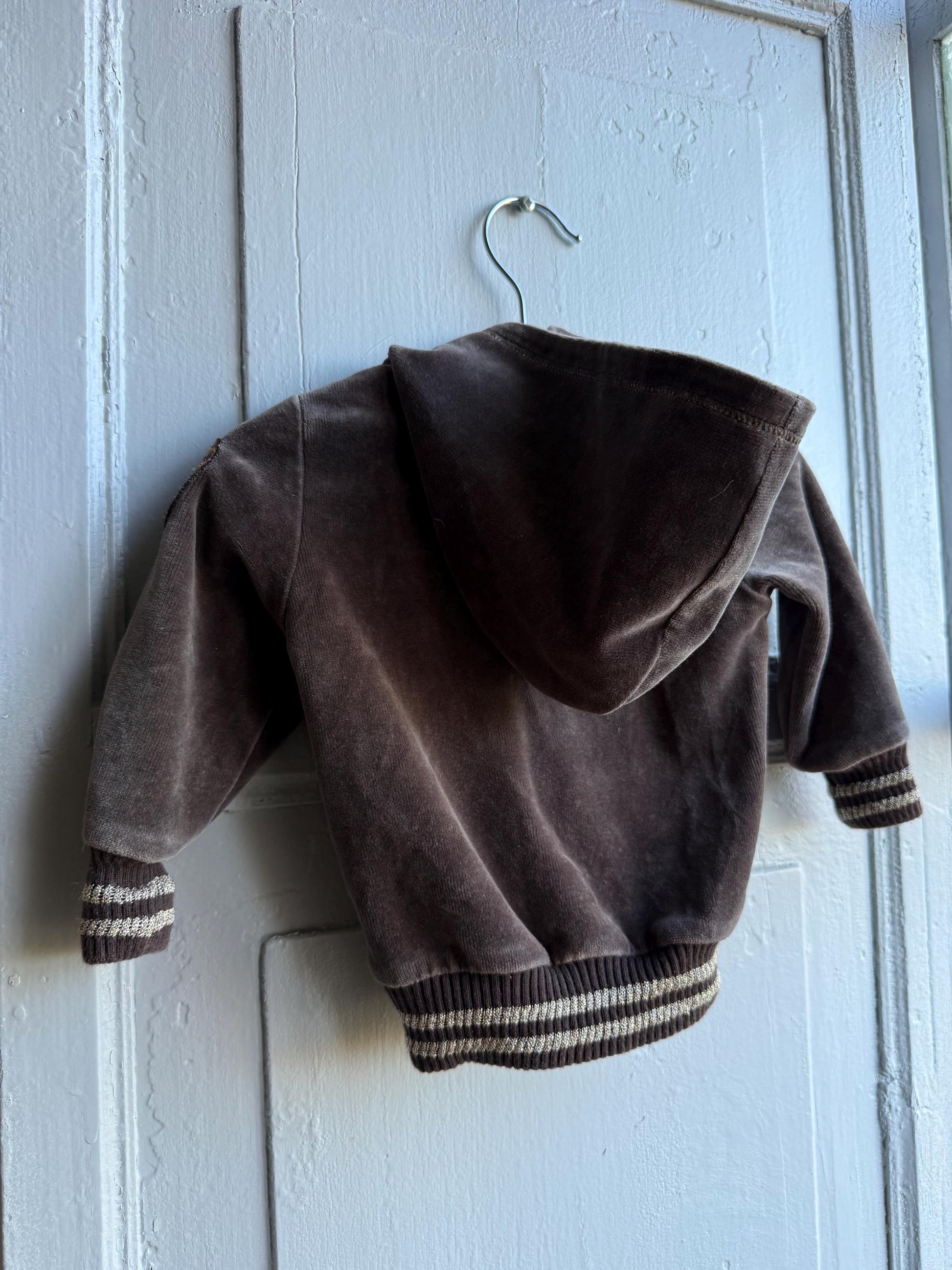 Escada Brown Velour Baby Hoodie — additional view 10