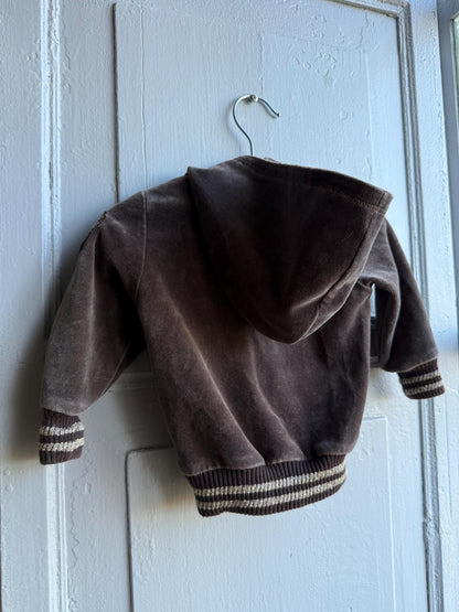 Escada Brown Velour Baby Hoodie — additional view 10
