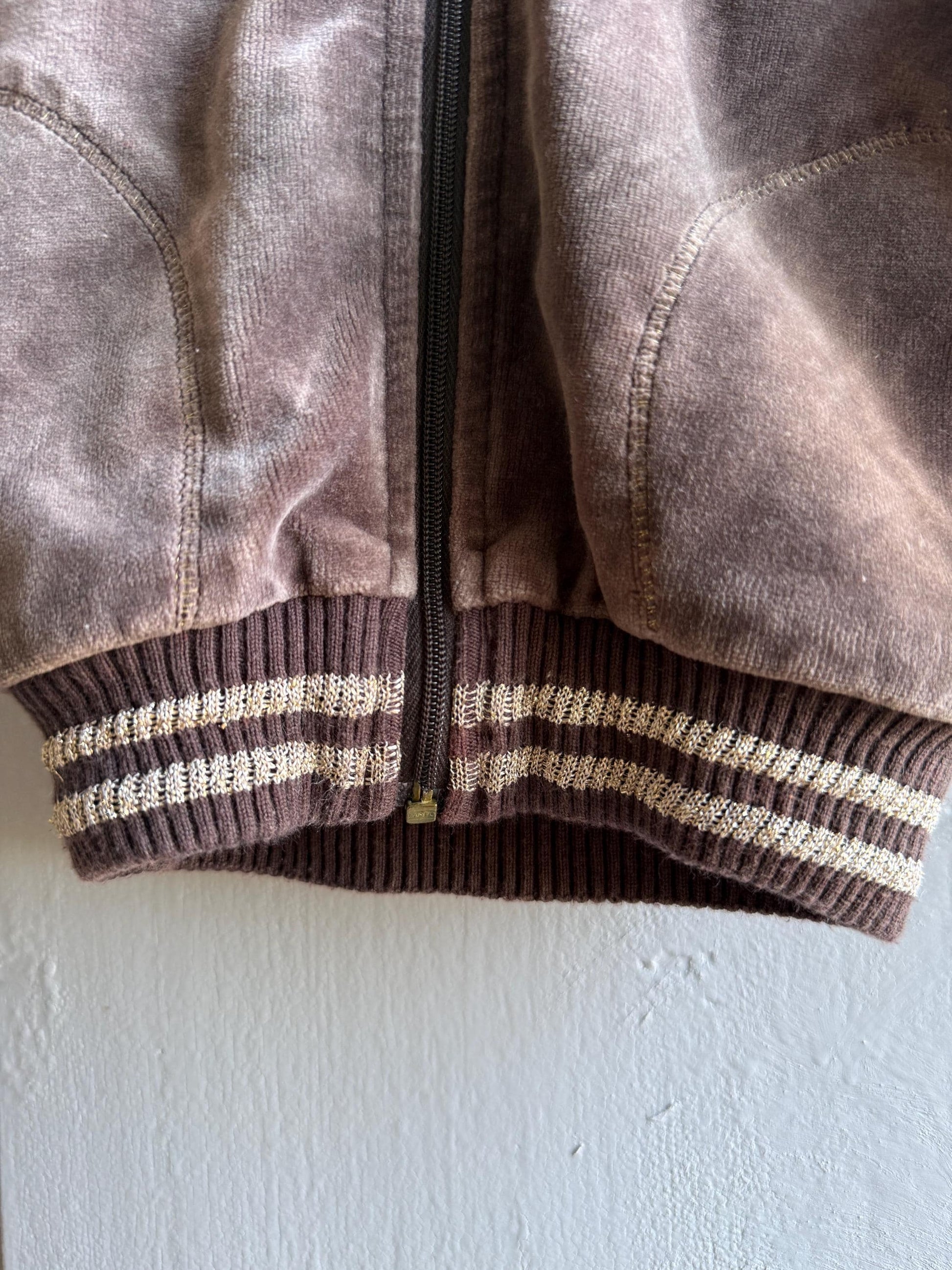 Escada Brown Velour Baby Hoodie — additional view 5