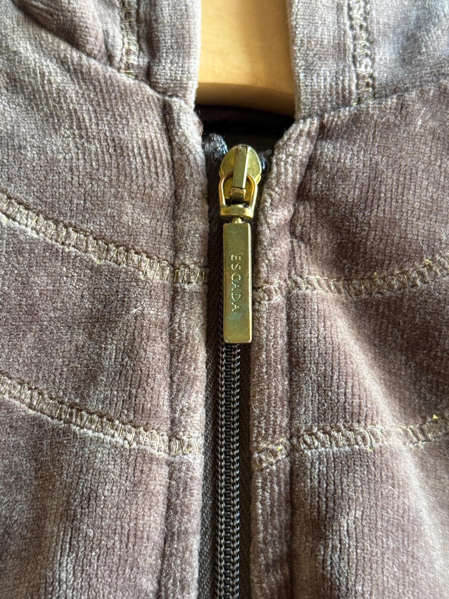 Escada Brown Velour Baby Hoodie — additional view 12