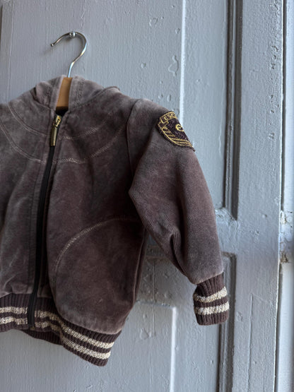 Escada Brown Velour Baby Hoodie — additional view 6