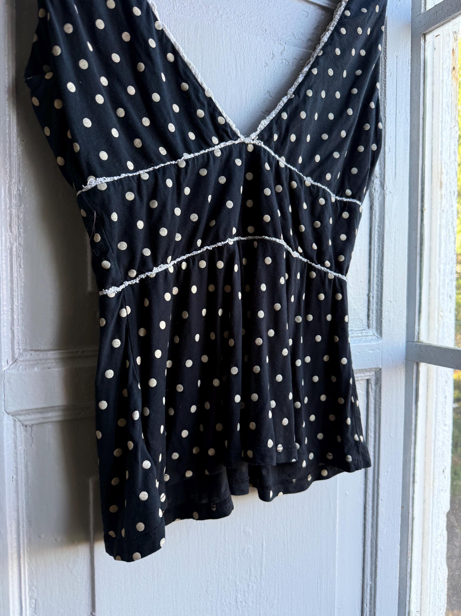 Polka Dot Deep V Tank Top — additional view 11
