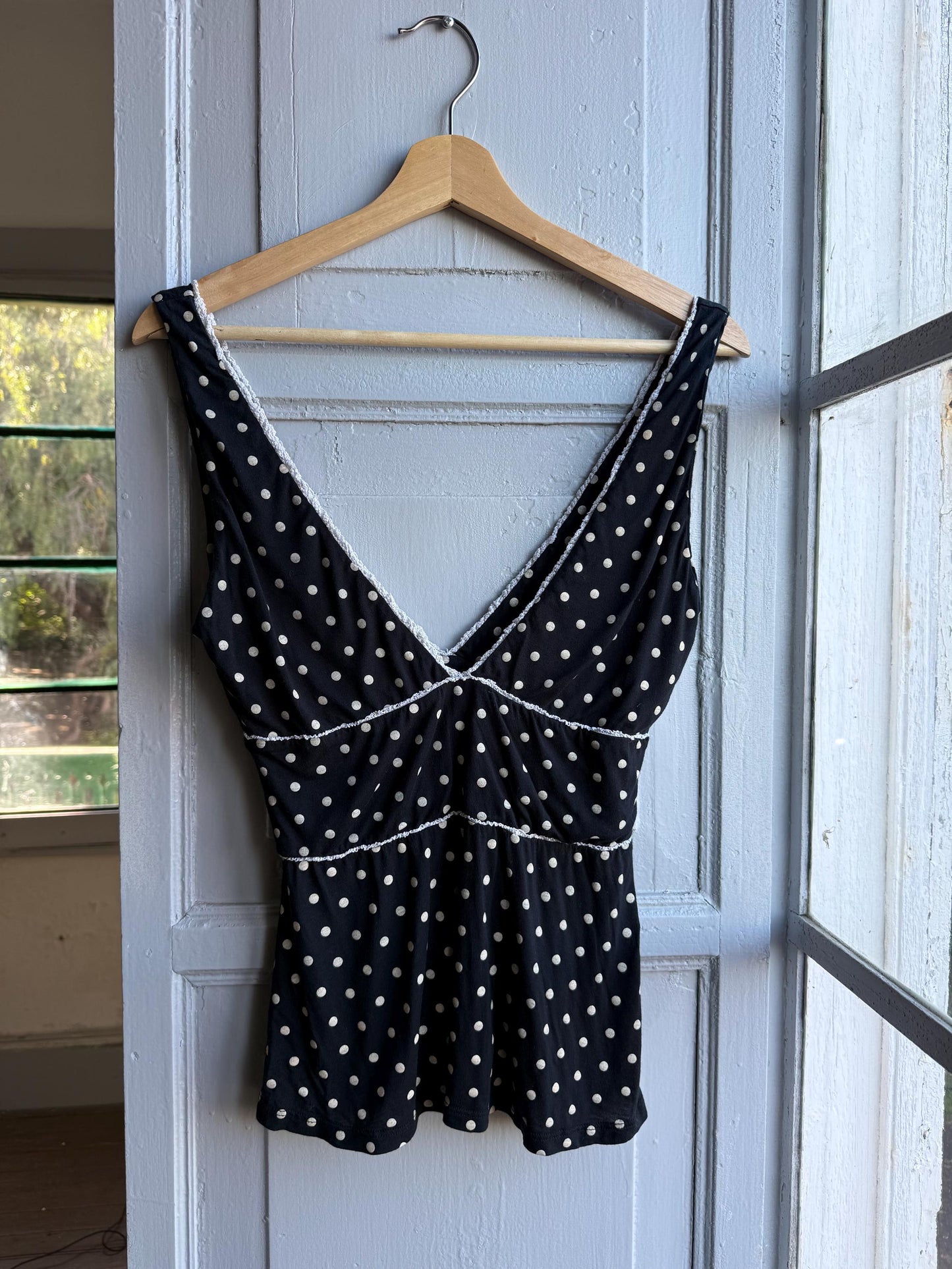 Polka Dot Deep V Tank Top — additional view 9