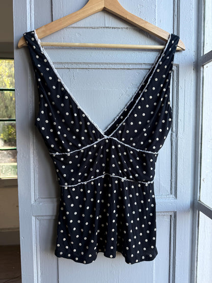 Polka Dot Deep V Tank Top — additional view 7
