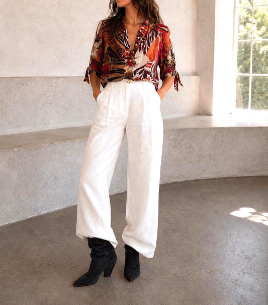 80s Vintage Safari Animal Print Blouse