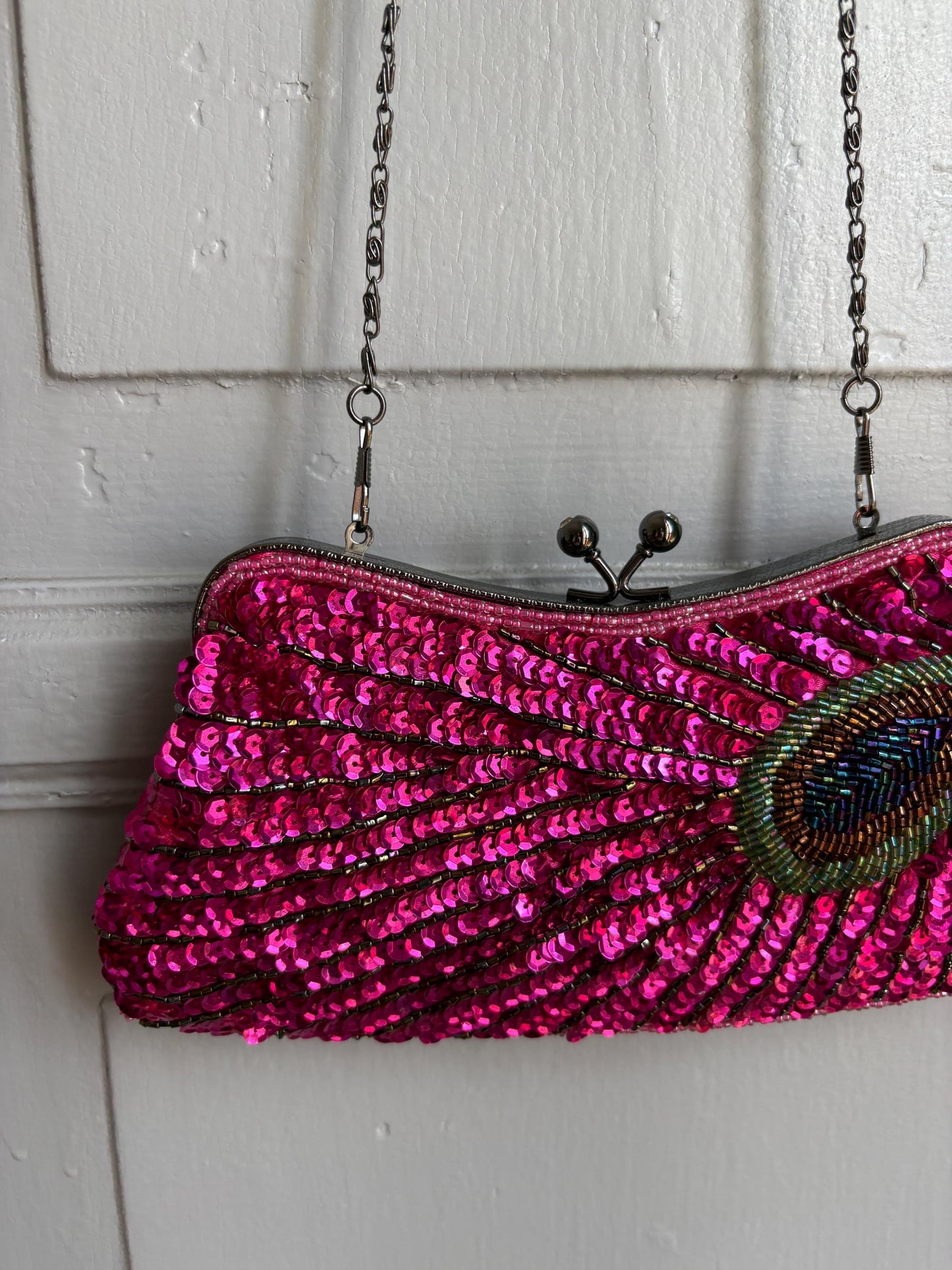 Hot Pink Sequin Evening Bag — additional view 7
